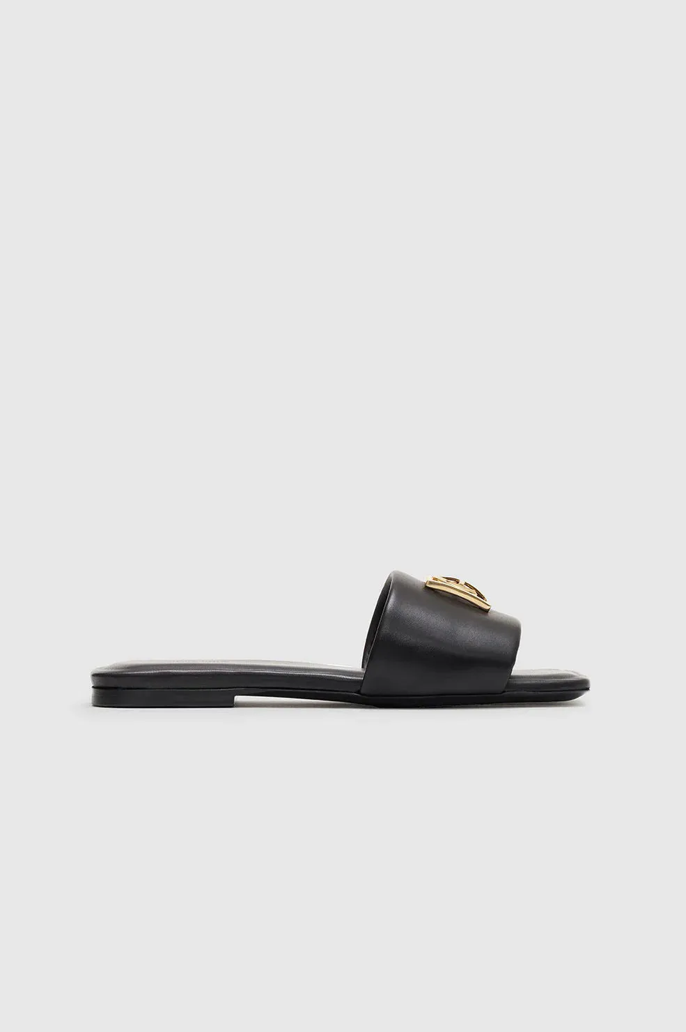 Anine Bing - Ria Slides Monogram Sandal in Black
