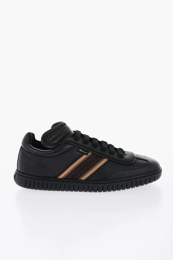 Bally Hammered Leather Loafers With Contrasting Bands