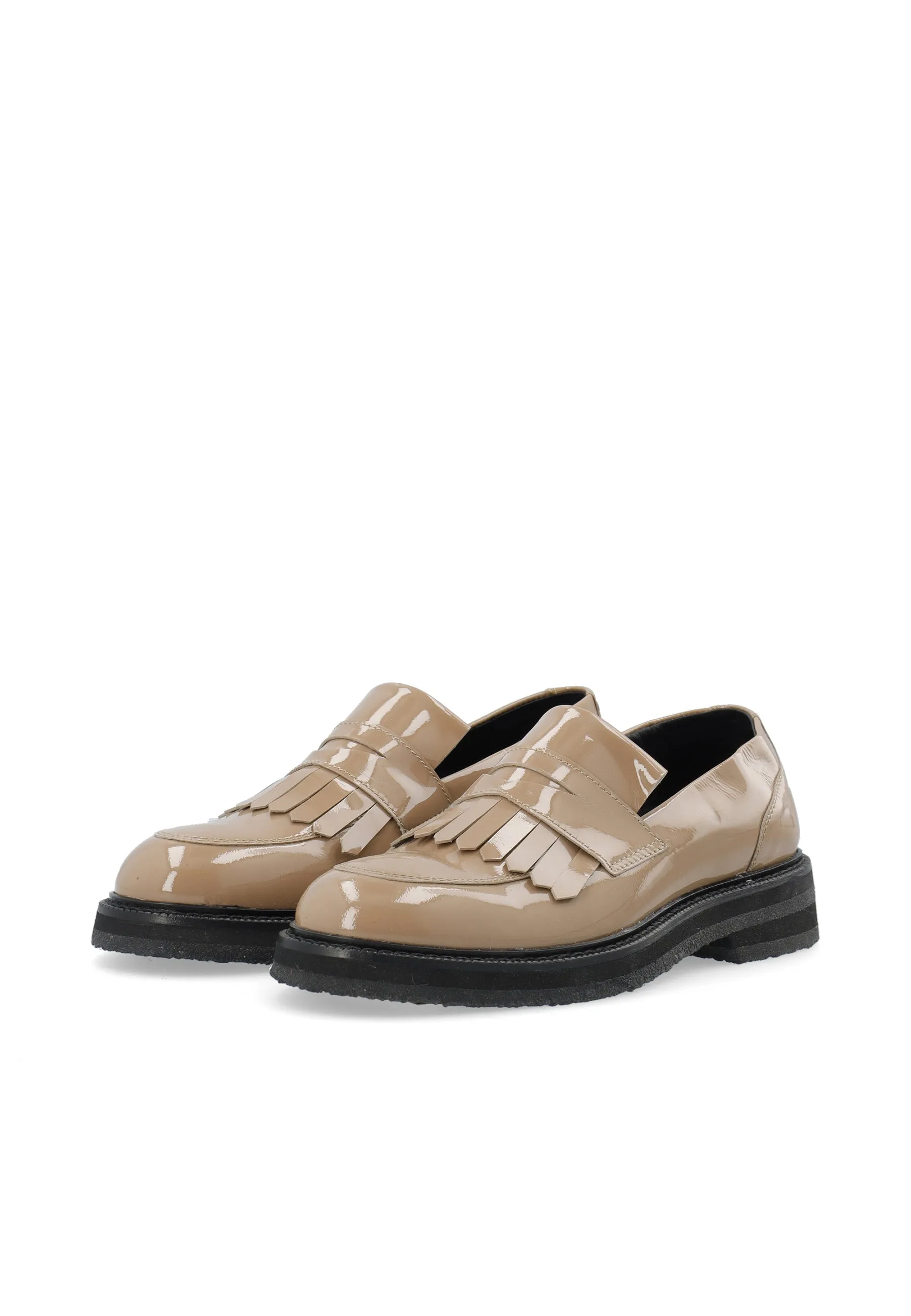 CASBETTY Loafer W. Fringes Patent Leather