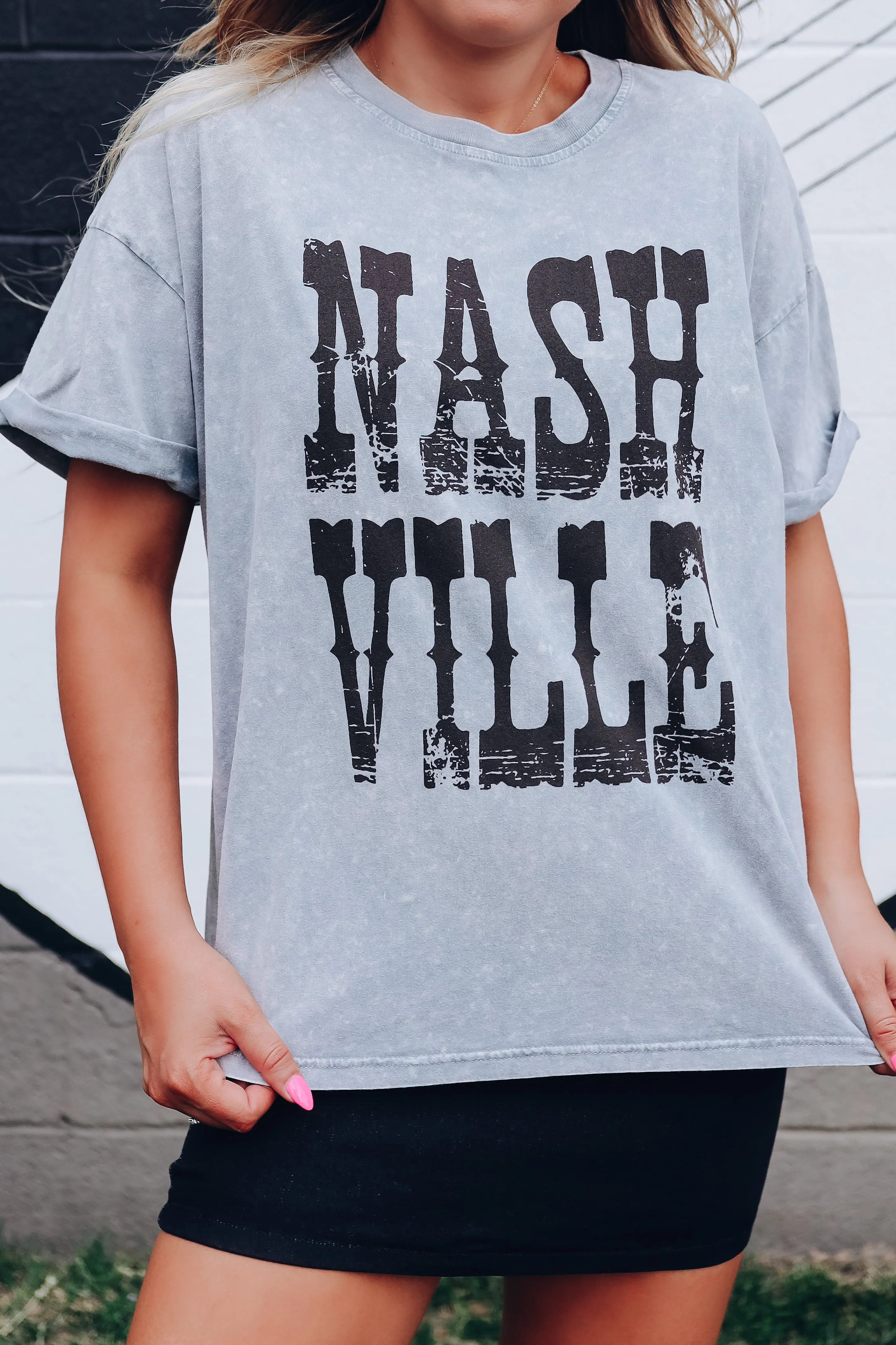 Classic Nashville Graphic Tee - Smoke
