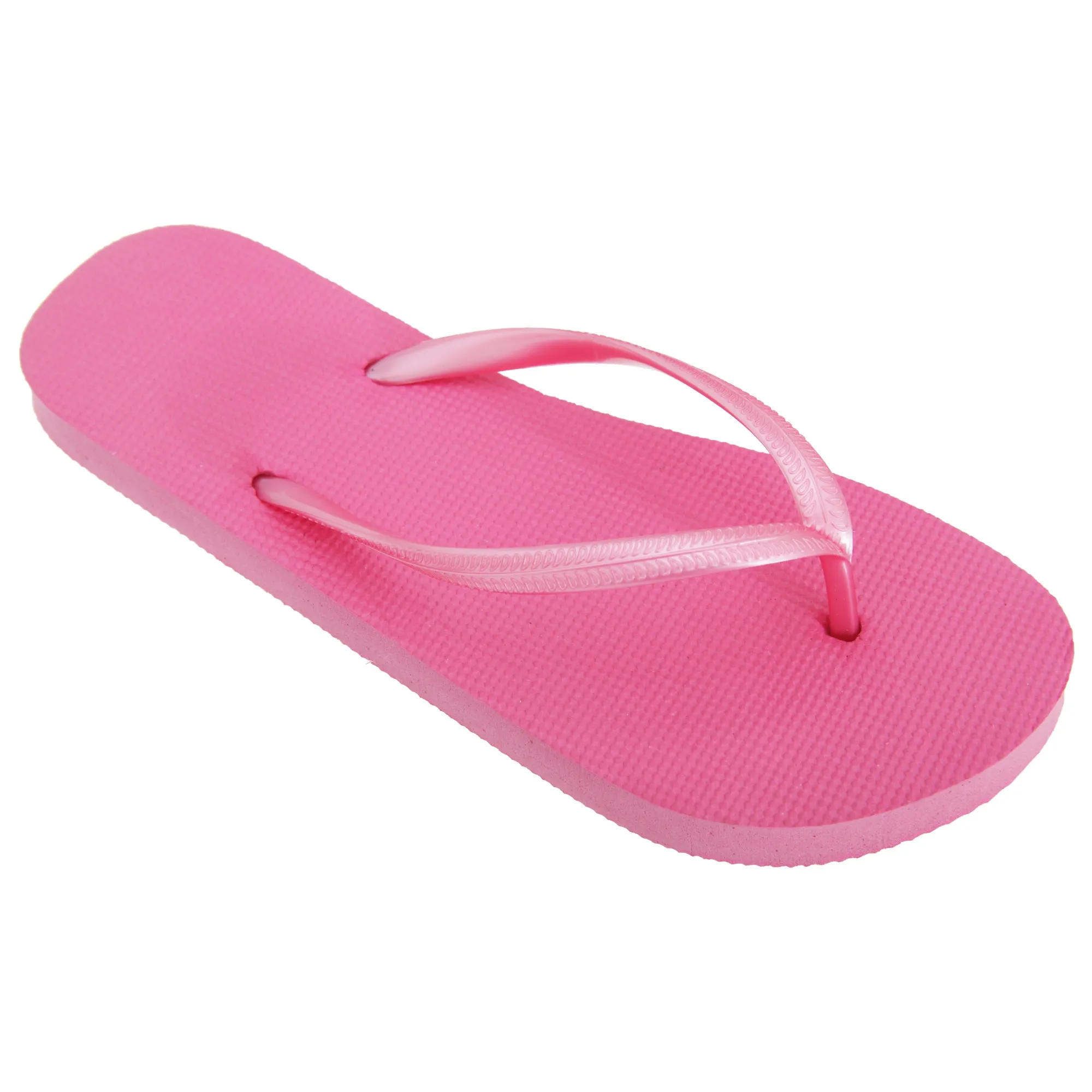FLOSO Womens/Ladies Textured Toe Post Flip Flops