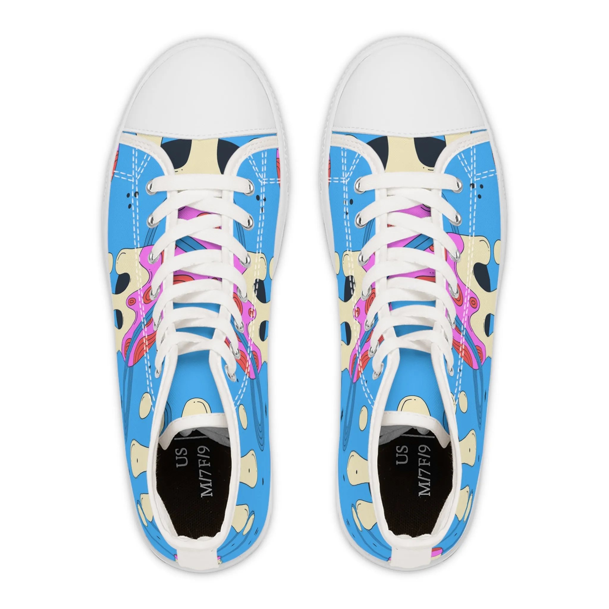 Groovy Galactic Planet Women's High Top Sneakers