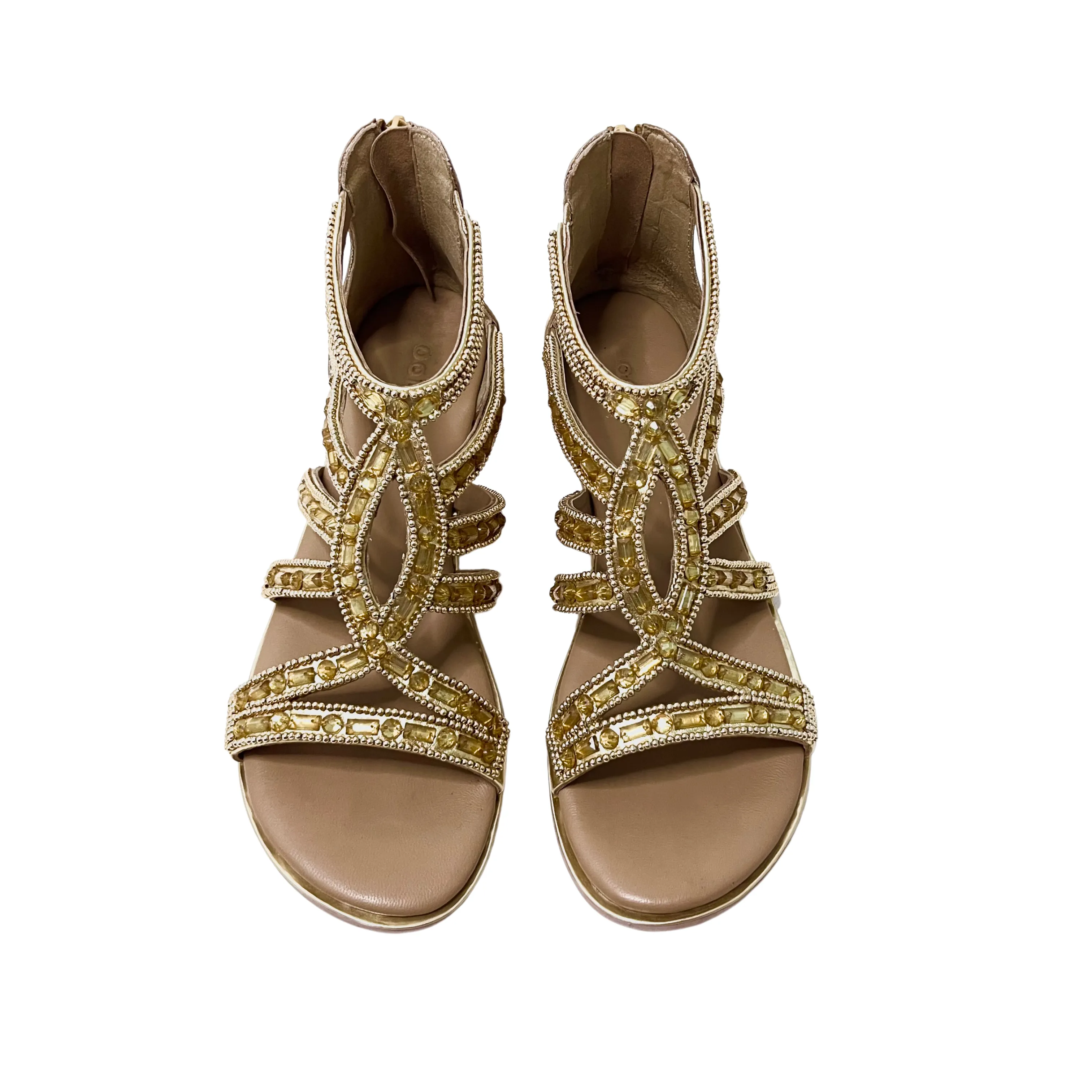 Millie platinum embellishment flat sandal