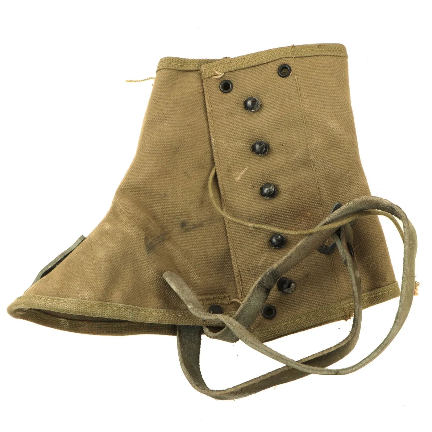 Original U.S. WWII Army Size 7 1/2D Ski Mountain Boots by A. Sandler Co. dated 1943 with Gaiters
