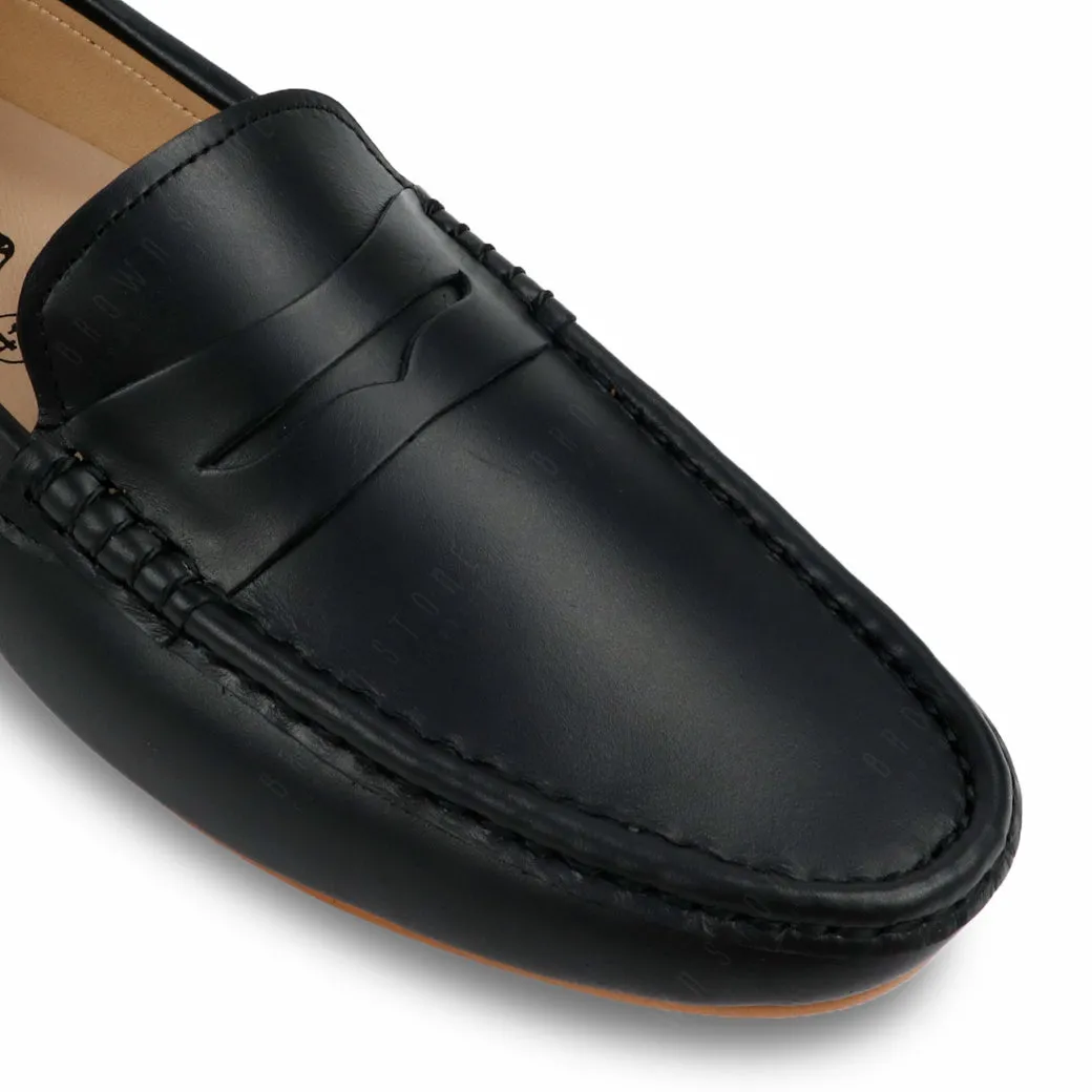 Penny Leather Loafer Onyx Black