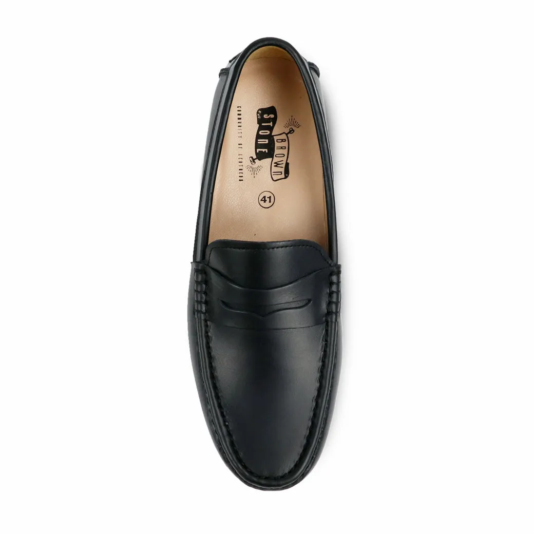 Penny Leather Loafer Onyx Black