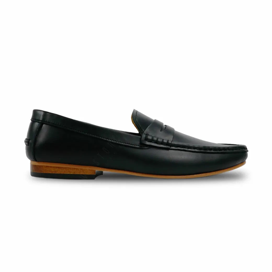 Penny Leather Loafer Onyx Black