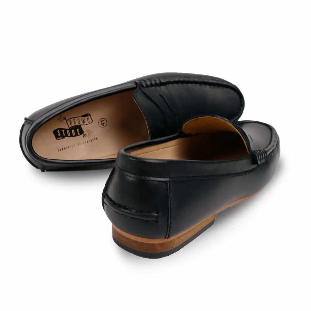 Penny Leather Loafer Onyx Black