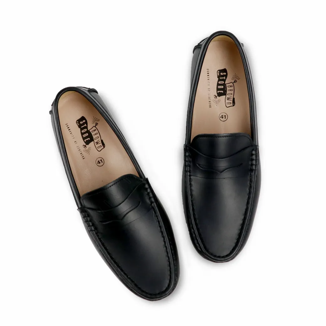Penny Leather Loafer Onyx Black