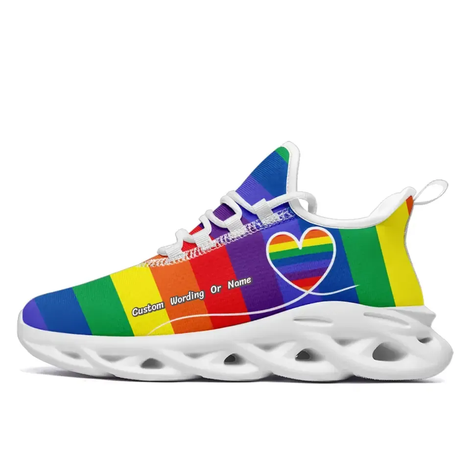 Personalized Pride Sneakers, Custom Rainbow Moon, Pride Moon Shoes,2016MS-23023006