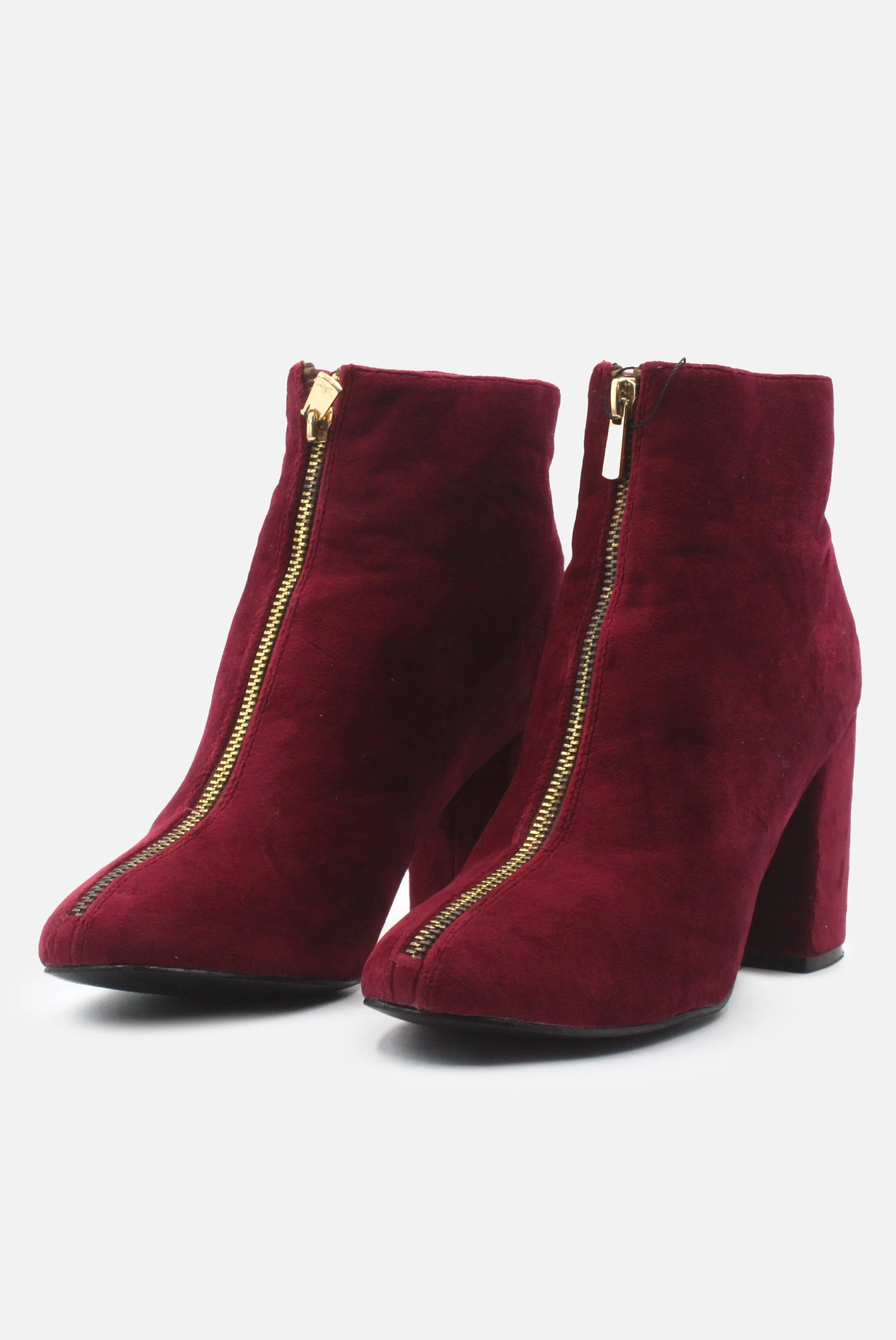 Primadonna Zipper Block Heels Ankle Boots | 100% Authentic Leather
