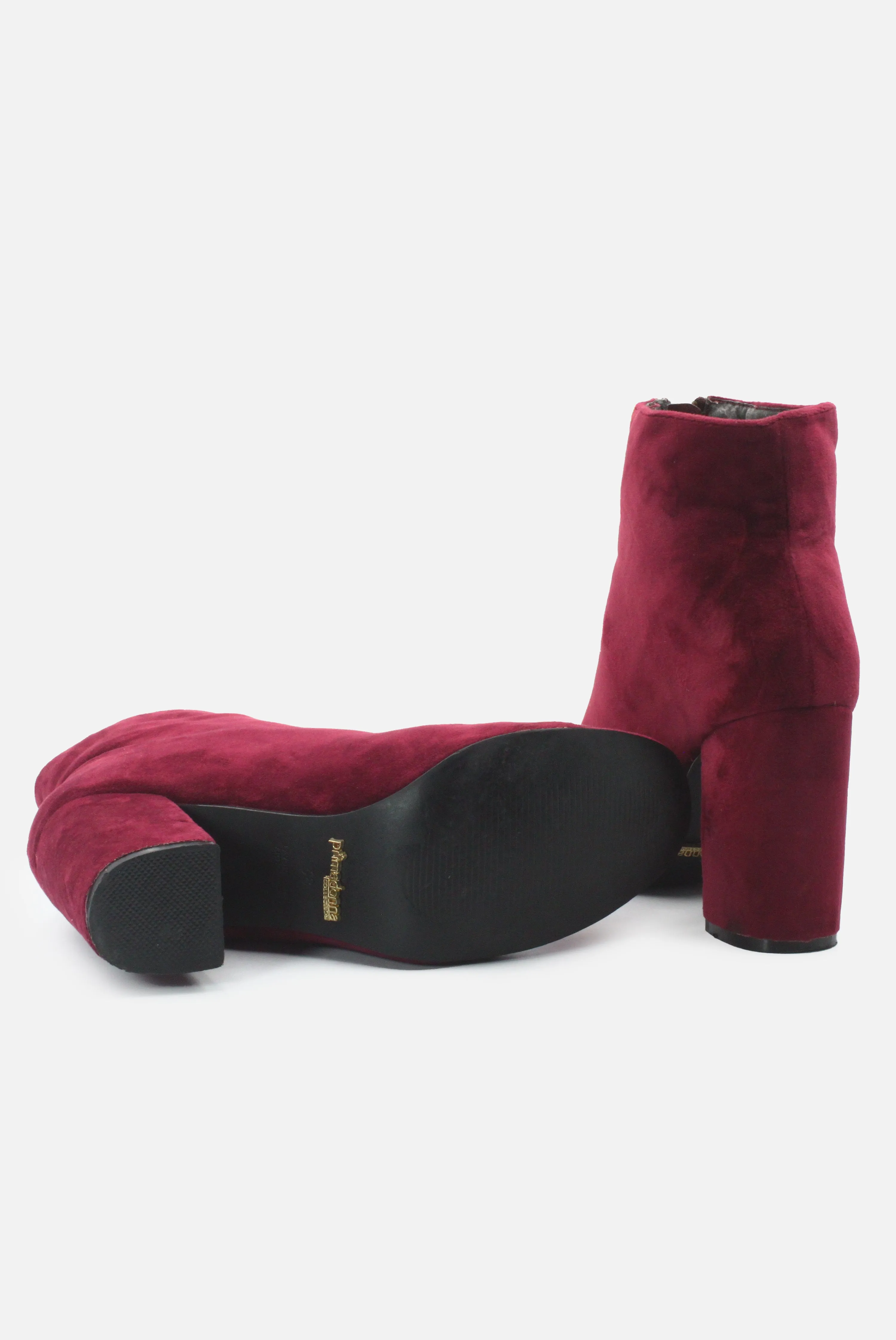 Primadonna Zipper Block Heels Ankle Boots | 100% Authentic Leather