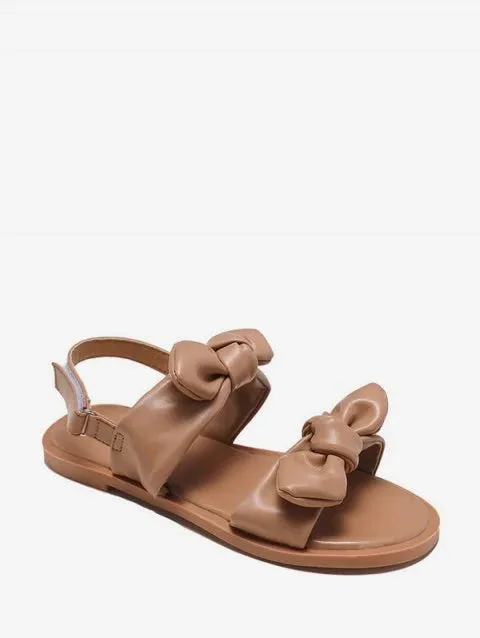PU Leather Flat Sandals