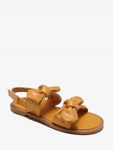 PU Leather Flat Sandals