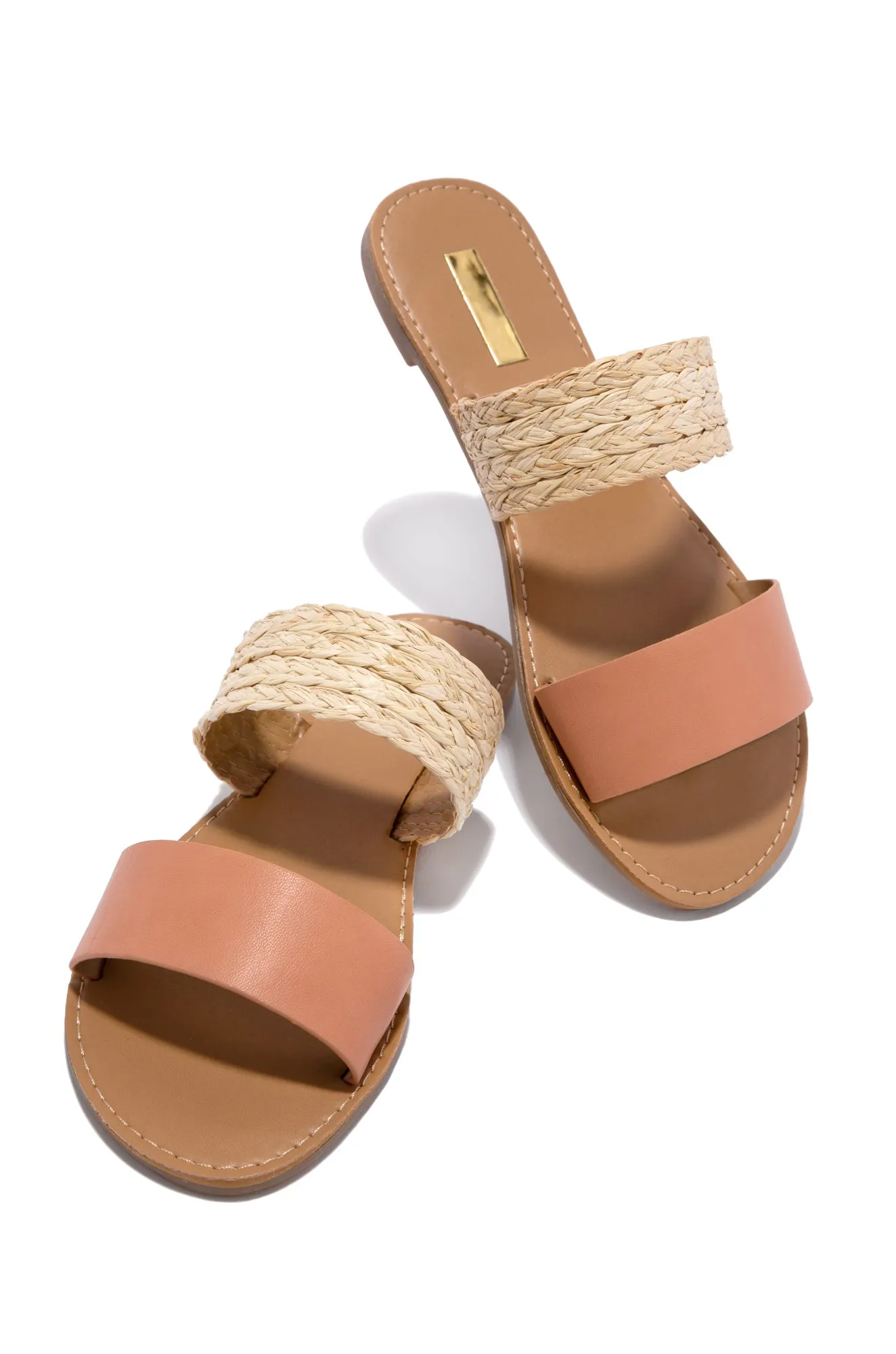 Spring Breaker Flat Slip On Sandals - White