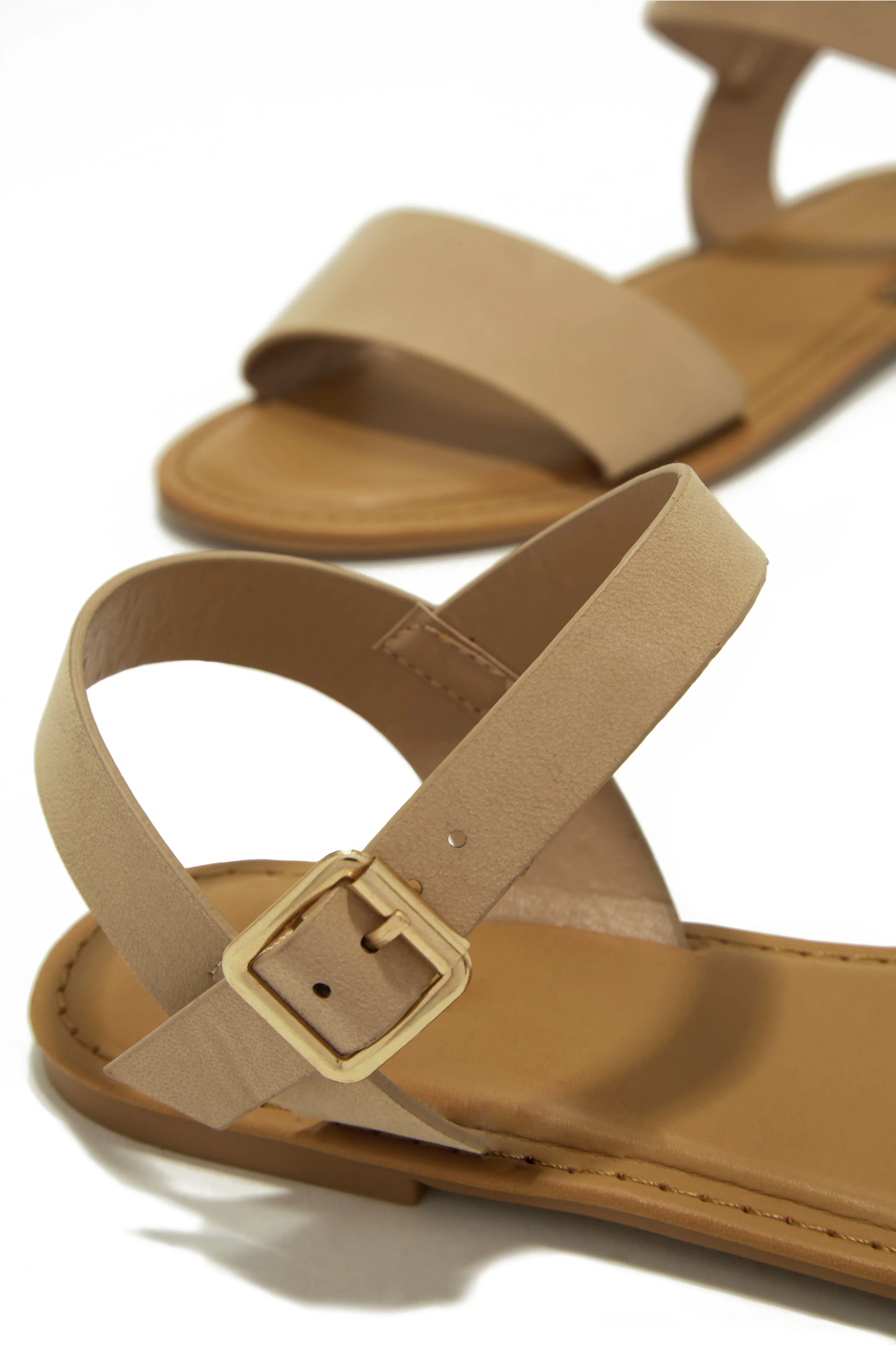 Tulum Style Flat Sandals - Nude
