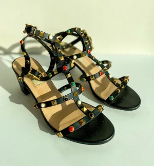 Valentino Color Rockstud Gladiator Sandals